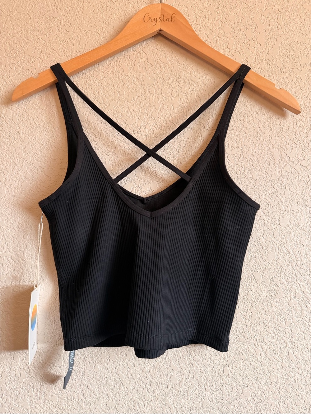 Vuori Black Ribbed Crossback Women’s Tank Top NMT - Picture 7 of 8